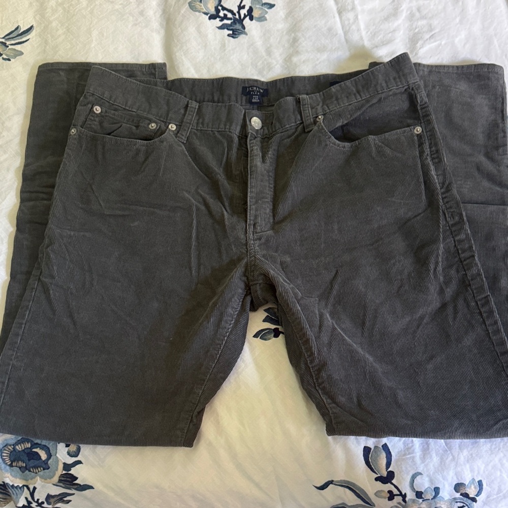 J. Crew Men's Dark Gray Corduroy Pants 34x32